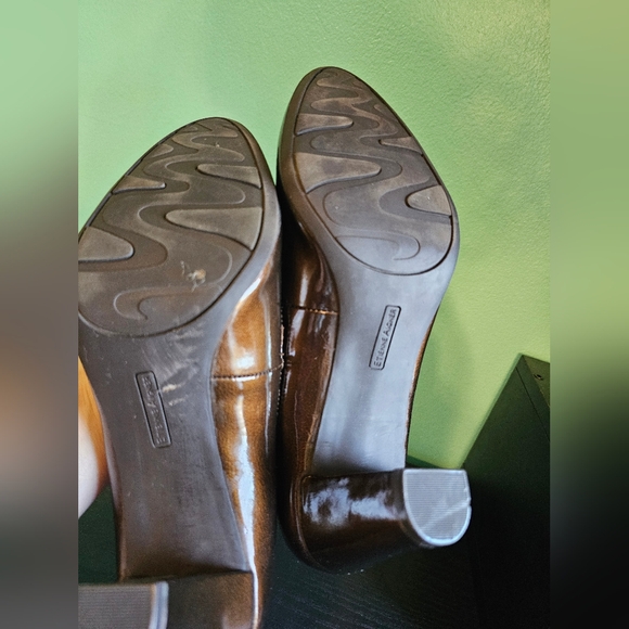 Etienne Aigner HAVEN Shimmering Bronze VINTAGE Heels Women's Size 10 - Picture 10 of 14
